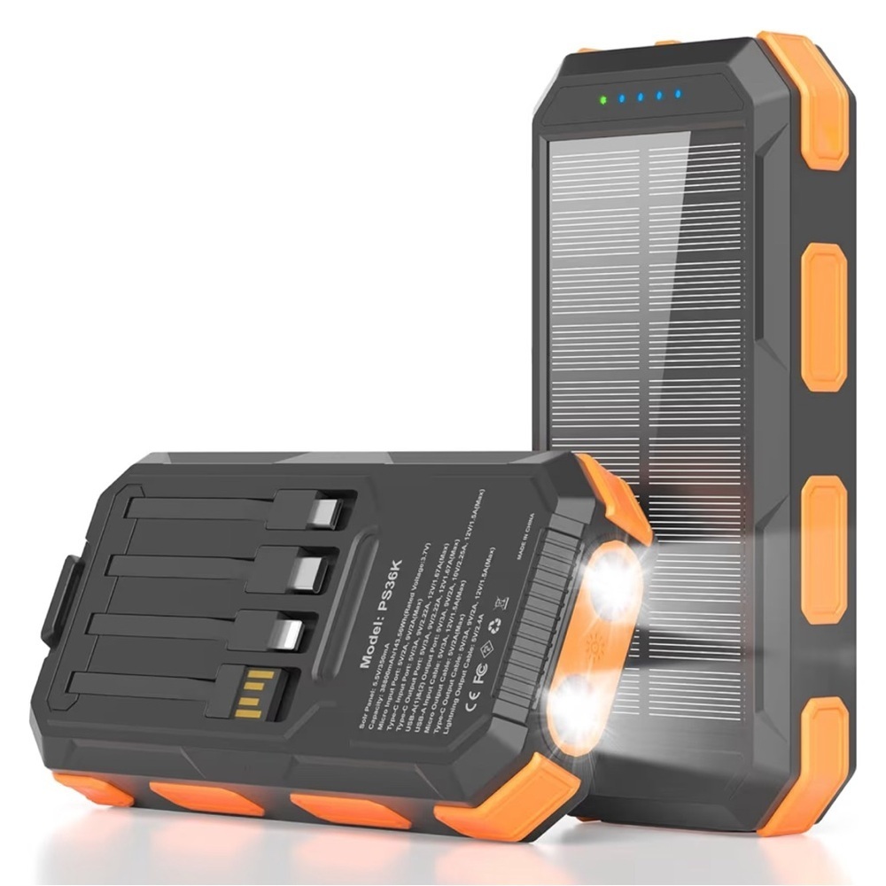 Solar Power Bank with Flashlight